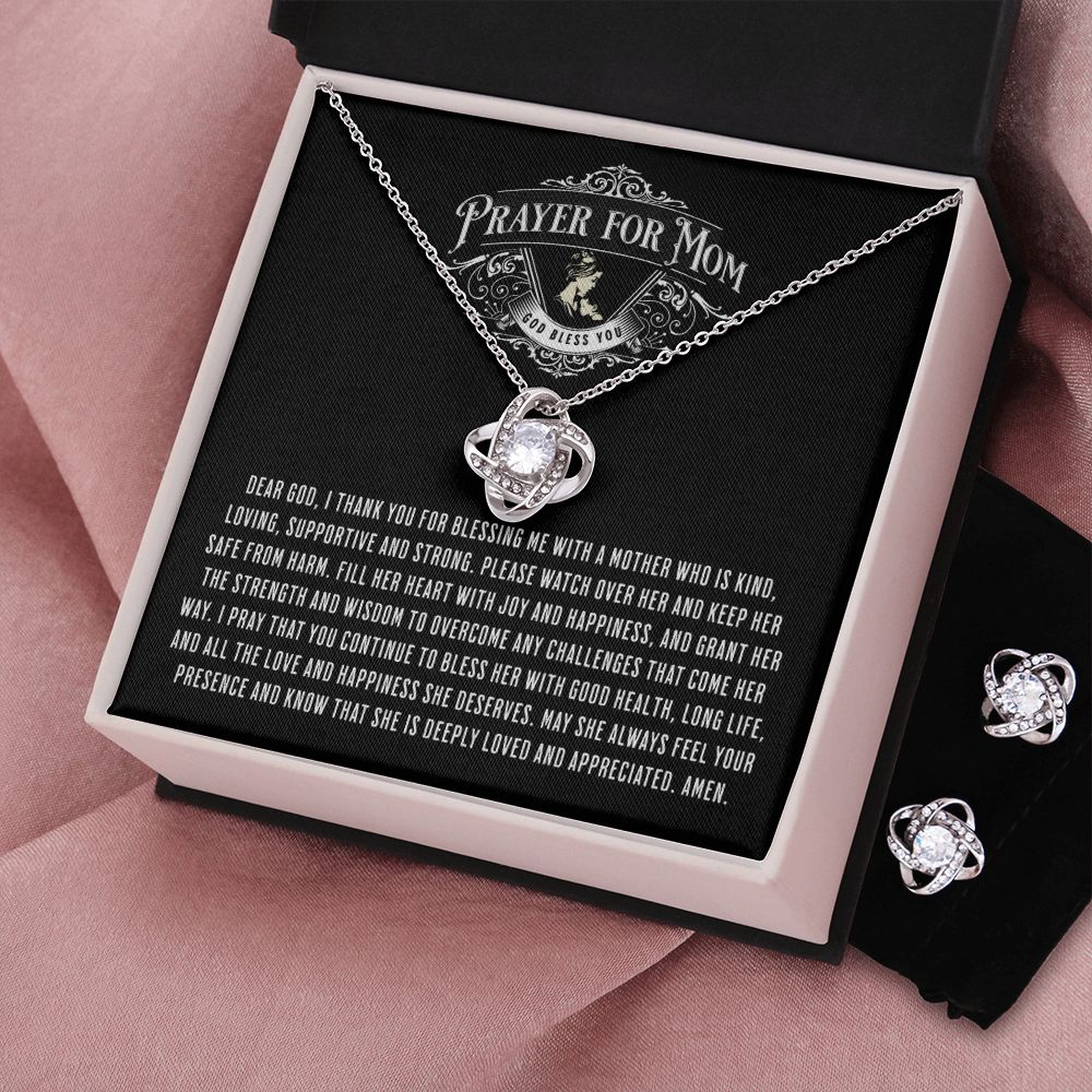 JGF Jewelry Gifts for Family: Simple Silver Necklace and Earrings Set for Women | Happy Mothers Gift Basket Stuffers Items
