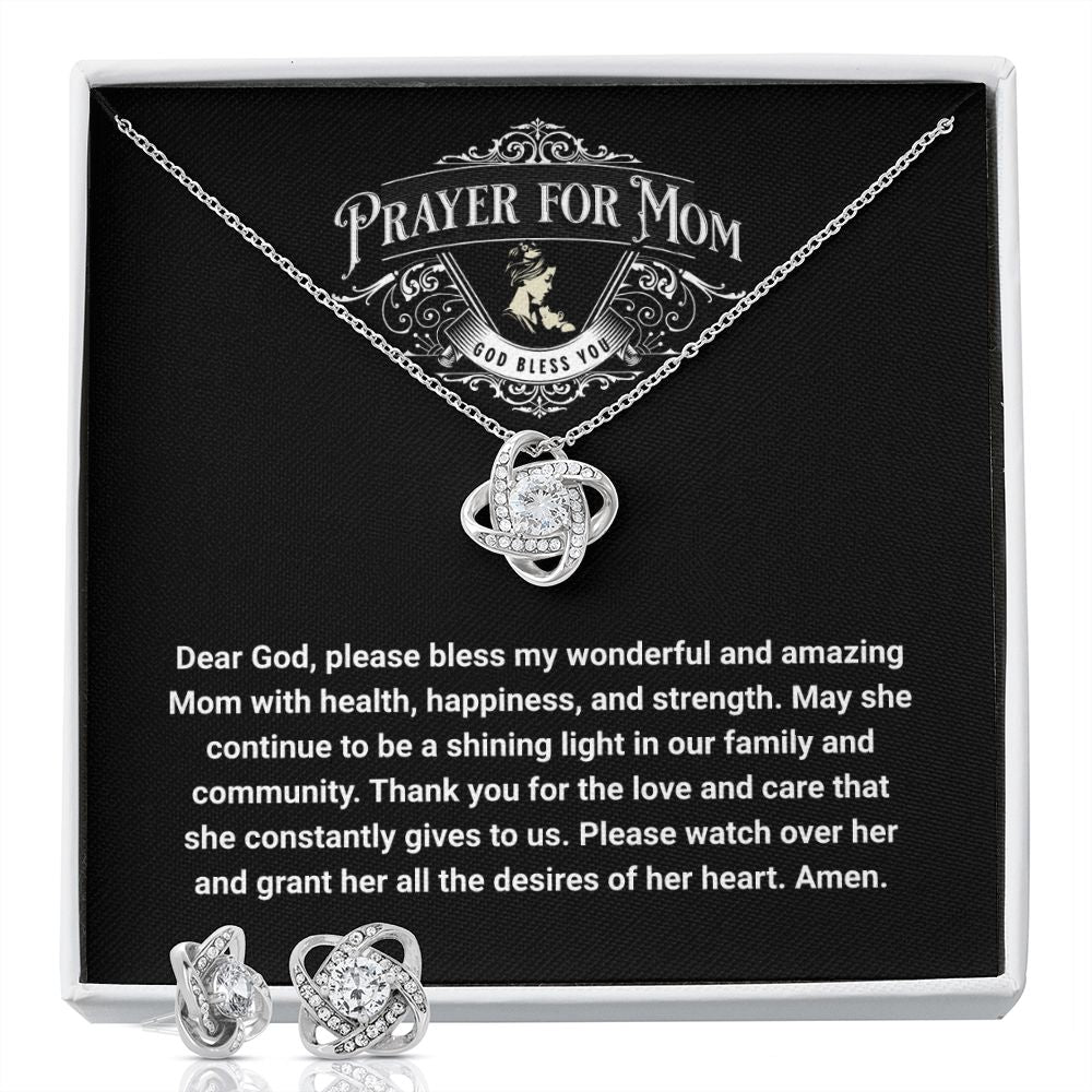 JGF Jewelry Gifts for Family: Women's Stainless Steel Cubic Zirconia Stud Earrings and Necklace Jewelry Set for Mom