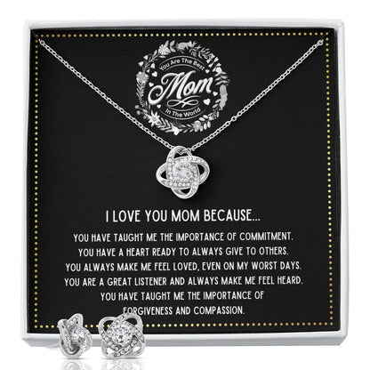 JGF Jewelry Gifts for Family - Mom of Lawyer Necklace and Earrings Gift Basket Item Ideas