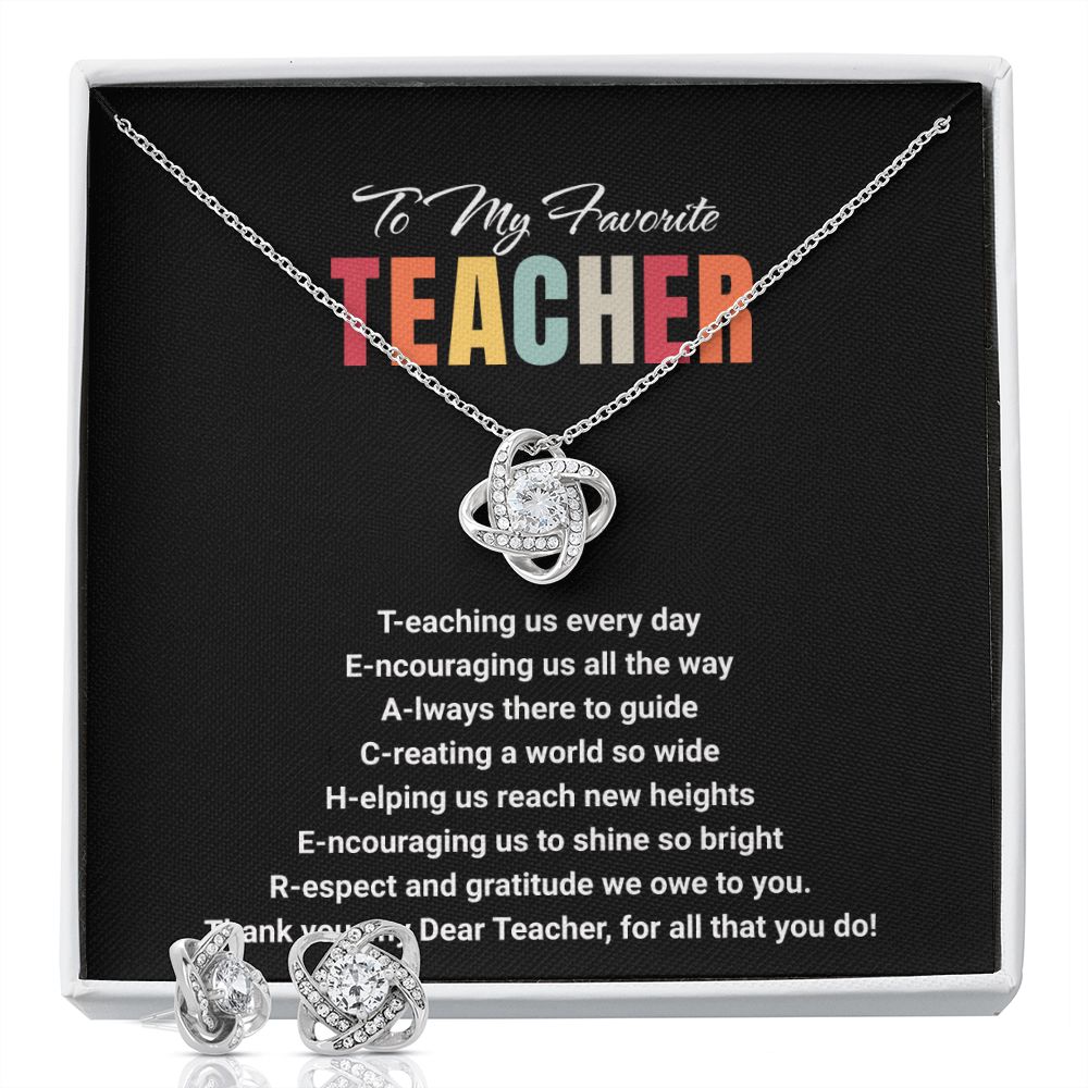 JGF Jewelry Gifts for Family Stainless Steel Cubic Zirconia Stud Earrings and Necklace Gift Ideas for Teachers