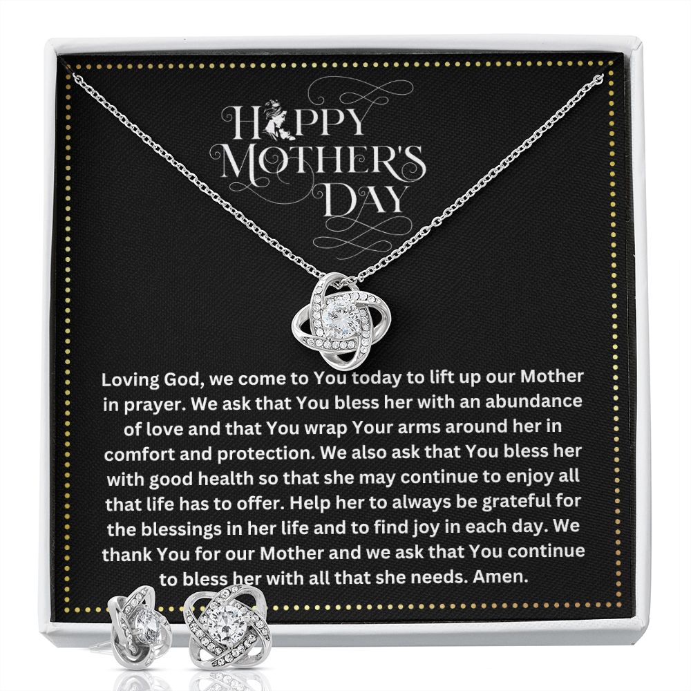 JGF Jewelry Gifts for Family | Prayer Gifts on Happy Mothers, Moms and Mamas Day Gift Basket Item Ideas |Simple Sterling Silver Earring and Necklace for Women