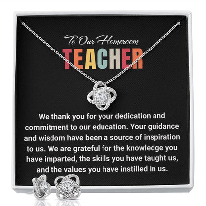 JGF Jewelry Gifts for Family: PreSchool and Kindergarten Teacher Going Away Gift Necklace and Earrings Set