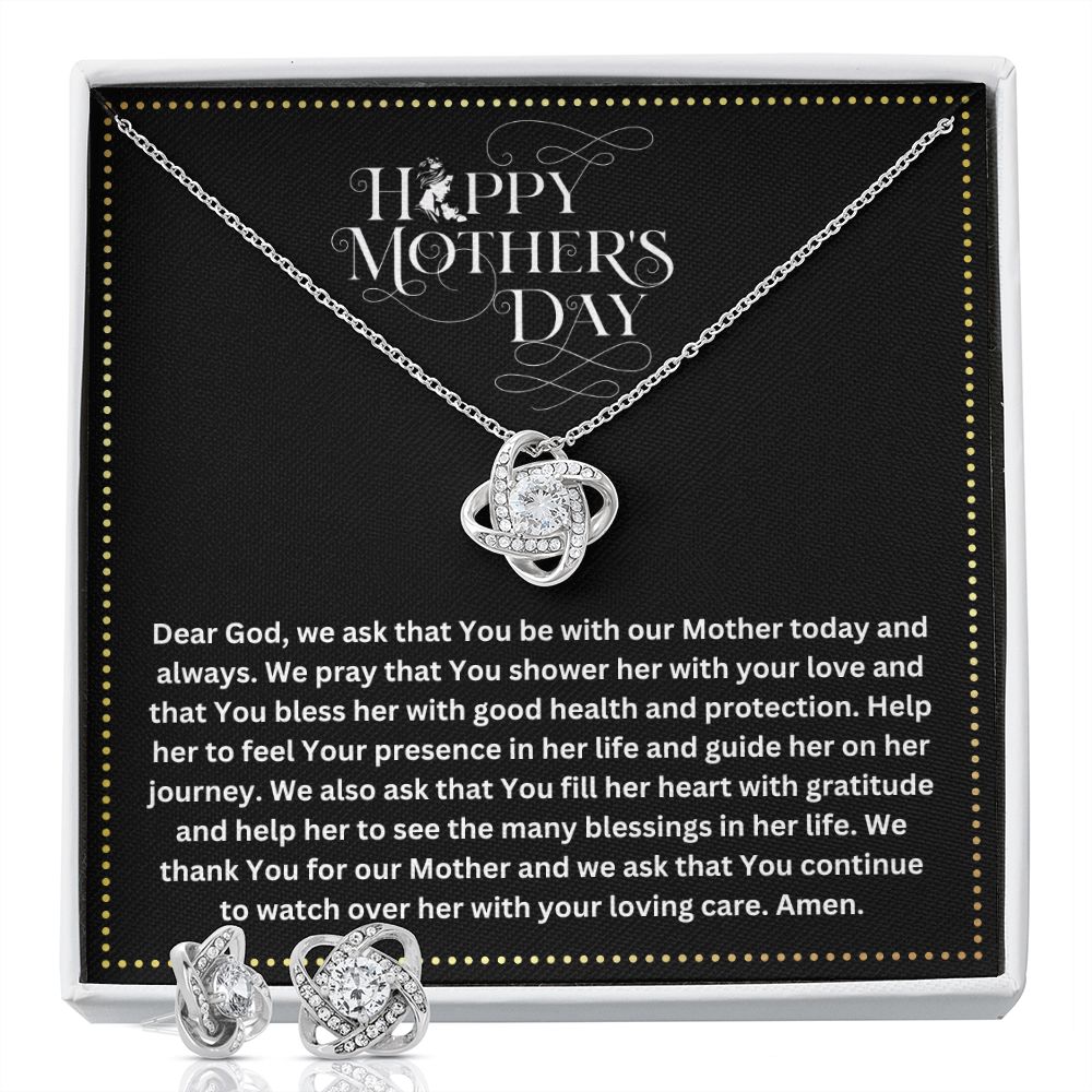 JGF Jewelry Gifts for Family | Prayer for Mom on Mother's Day | Send Love Gift Basket Items Ideas | Fancy Necklace and Earring Sets for Women