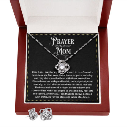 JGF Jewelry Gifts for Family | Casual Silver Necklace Earrings Set for Women | Birthday Prayer Gifts for Mother, Mom, Mama and Mum