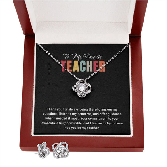 JGF Jewelry Gifts for Family: Stainless Steel Round Clear Cubic Zirconia Stud Earrings and Necklace Gift Ideas for Teachers
