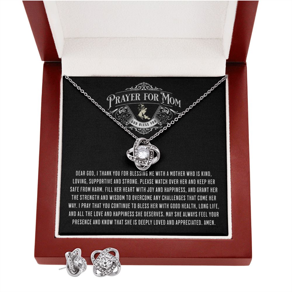JGF Jewelry Gifts for Family: Simple Silver Necklace and Earrings Set for Women | Happy Mothers Gift Basket Stuffers Items
