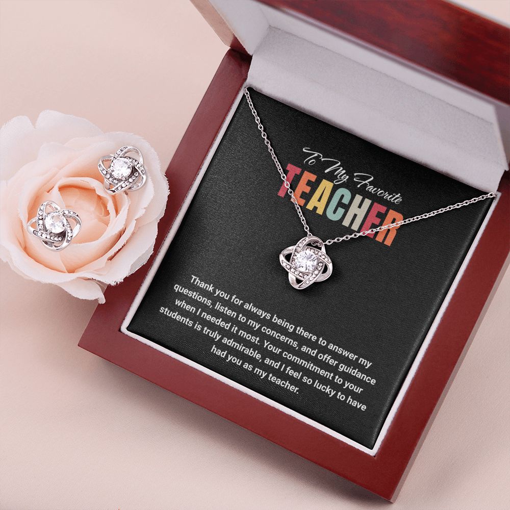 JGF Jewelry Gifts for Family: Stainless Steel Round Clear Cubic Zirconia Stud Earrings and Necklace Gift Ideas for Teachers