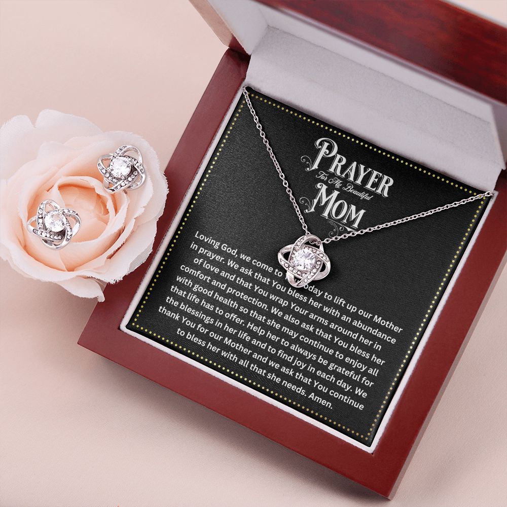 JGF Jewelry Gifts for Family | Prayer for Pregnant, Single and First Time New Mom After Birth | Necklace and Earring Set for Women