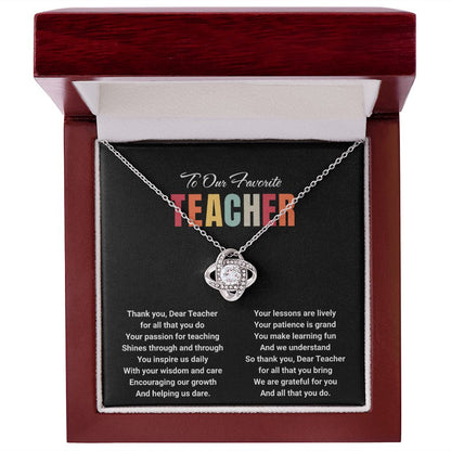 JGF Jewelry Gifts for Family: Cubic Zirconia Crystal Drop Necklace Jewelry Gift for Teachers from Students