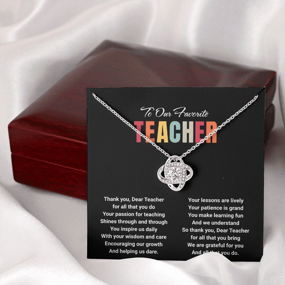 JGF Jewelry Gifts for Family: Cubic Zirconia Crystal Drop Necklace Jewelry Gift for Teachers from Students