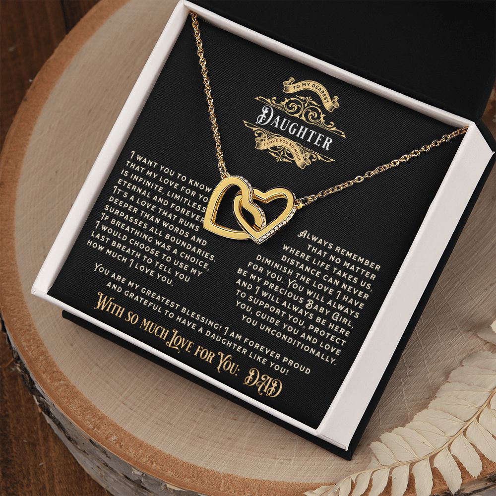 JGF Jewelry Gifts for Family: Rose Gold and Silver Sterling Heart Pendant Necklace Gift For Beautiful Daughter from Dad