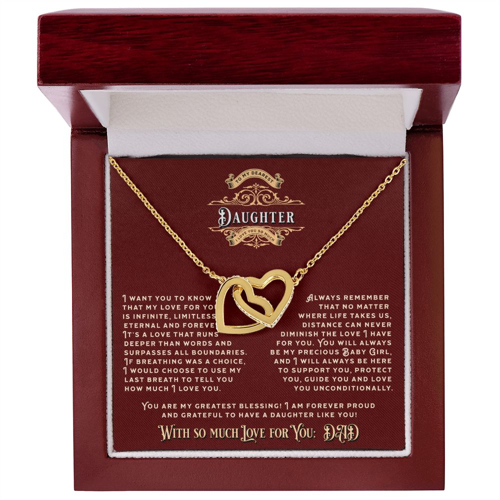 JGF Jewelry Gifts for Family: Father and Daughter Heart Pendant Silver Sterling Necklace Gift