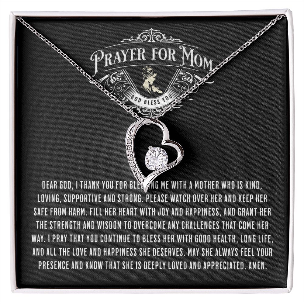 JGF Jewelry Gifts for Family | Simple Heart Pendant Necklace for Prayer for Mom from Daughter and Son In Law