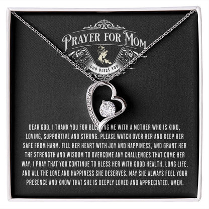 JGF Jewelry Gifts for Family | Simple Heart Pendant Necklace for Prayer for Mom from Daughter and Son In Law