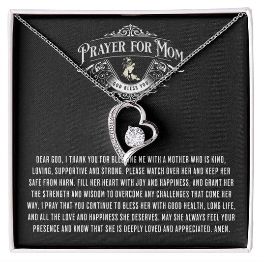 JGF Jewelry Gifts for Family | Simple Heart Pendant Necklace for Prayer for Mom from Daughter and Son In Law