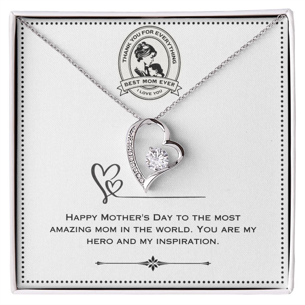 JGF Jewelry Gifts for Family - I Love You Mom Necklace from Daughter on Mother's Day