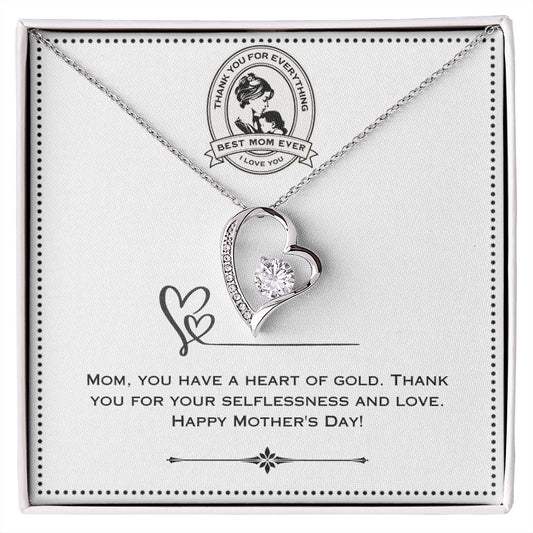 JGF Jewelry Gifts for Family - Heart Shaped Necklace for Mom on Mothers Day