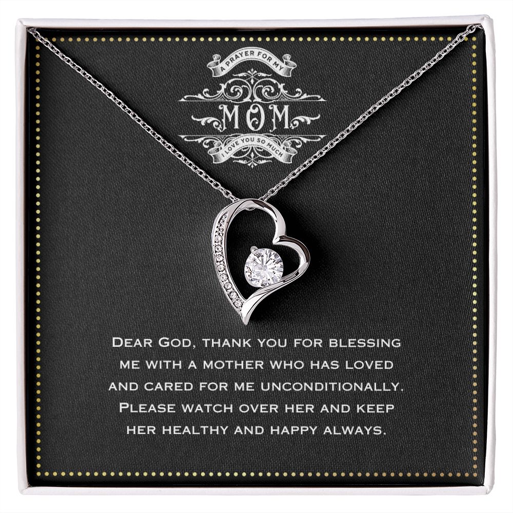 JGF Jewelry Gifts for Family - Simple Silver Heart Necklace Gift For Mom from Daughter and Son In Law