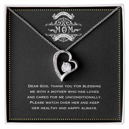 JGF Jewelry Gifts for Family - Simple Silver Heart Necklace Gift For Mom from Daughter and Son In Law