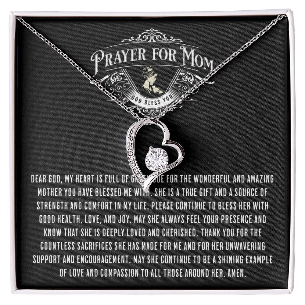JGF Jewelry Gifts For Family Prayer For My Mom From Daughter One Heart Necklace