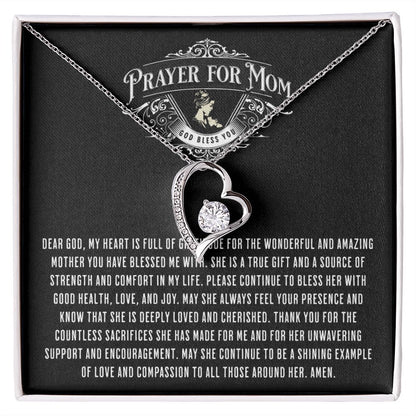 JGF Jewelry Gifts For Family Prayer For My Mom From Daughter One Heart Necklace