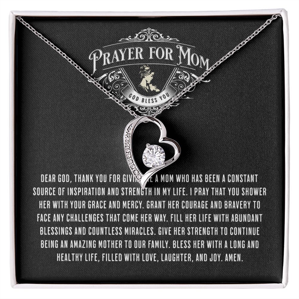 JGF Jewelry Gifts For Family Prayer For My Mom From Son One Heart Necklace