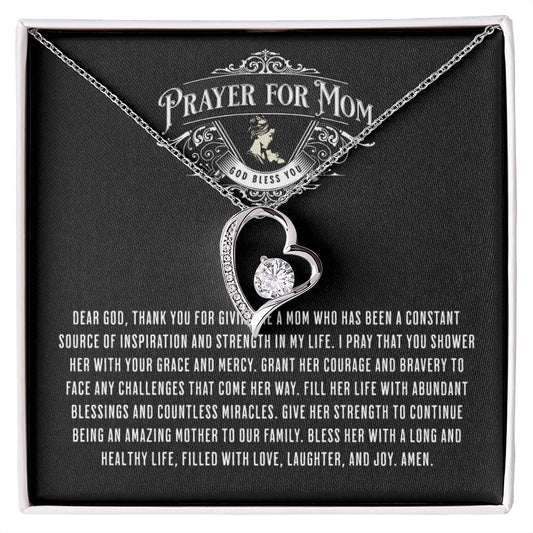 JGF Jewelry Gifts For Family Prayer For My Mom From Son One Heart Necklace