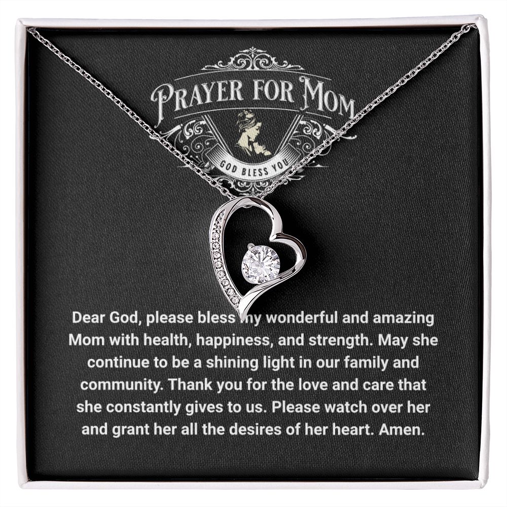 JGF Jewelry Gifts For Family Prayer For My Mom Single Heart Necklace