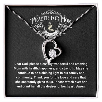 JGF Jewelry Gifts For Family Prayer For My Mom Single Heart Necklace