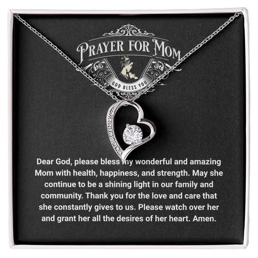 JGF Jewelry Gifts For Family Prayer For My Mom Single Heart Necklace