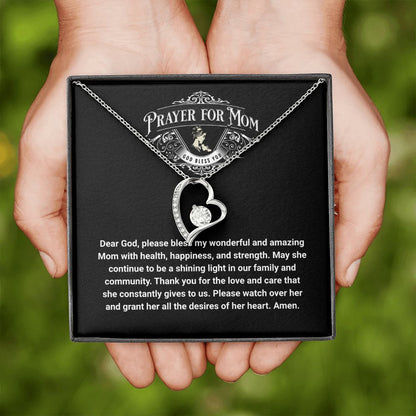 JGF Jewelry Gifts For Family Prayer For My Mom Single Heart Necklace