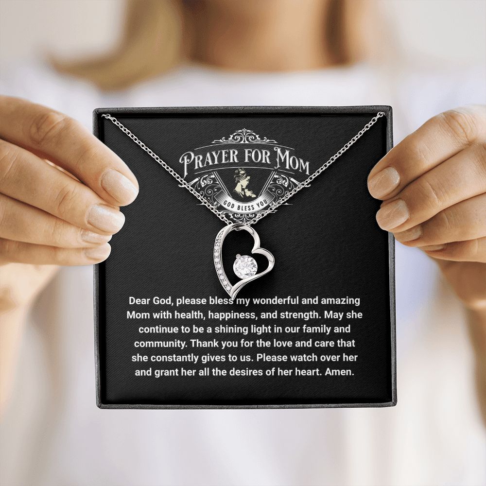 JGF Jewelry Gifts For Family Prayer For My Mom Single Heart Necklace