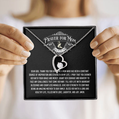 JGF Jewelry Gifts For Family Prayer For My Mom From Son One Heart Necklace