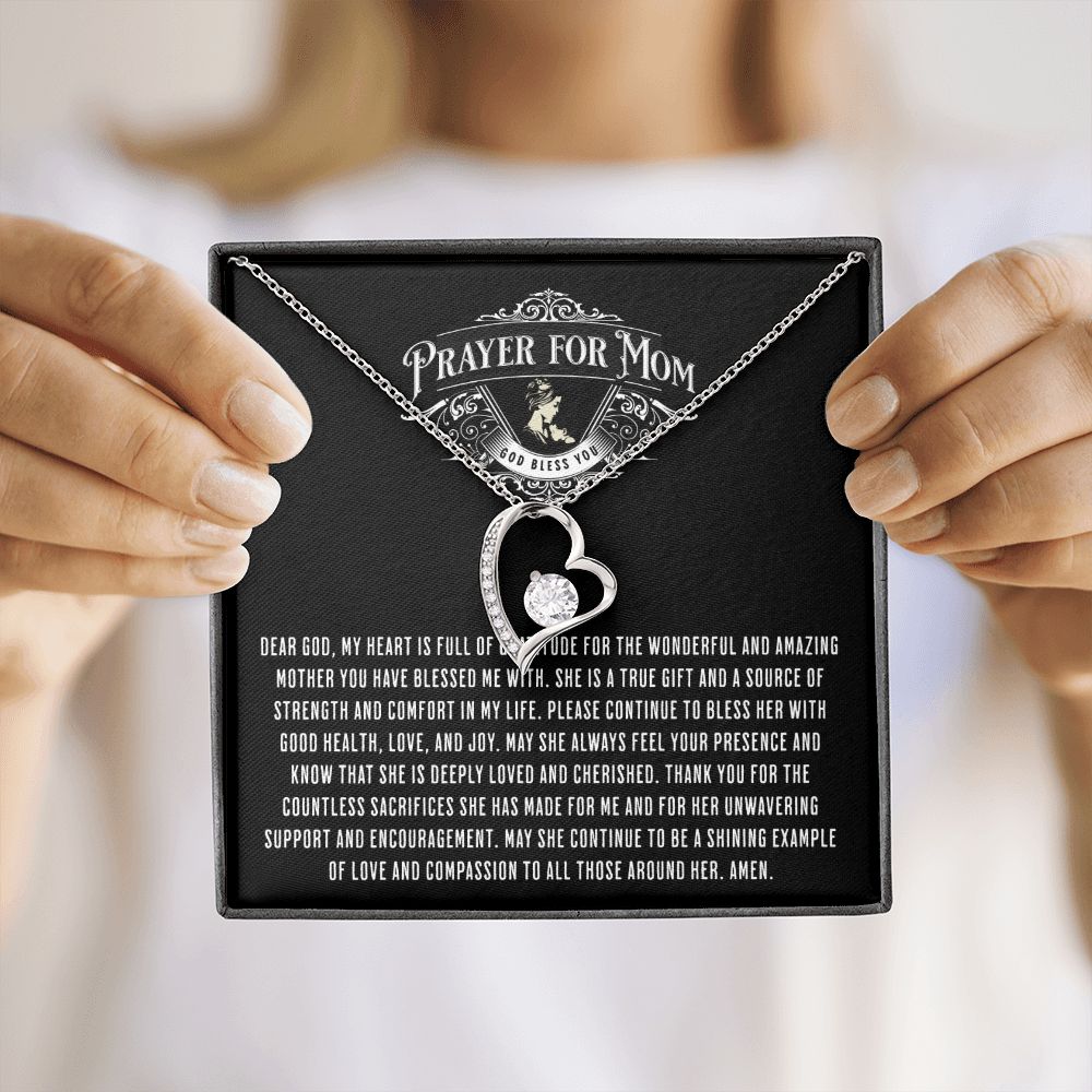 JGF Jewelry Gifts For Family Prayer For My Mom From Daughter One Heart Necklace