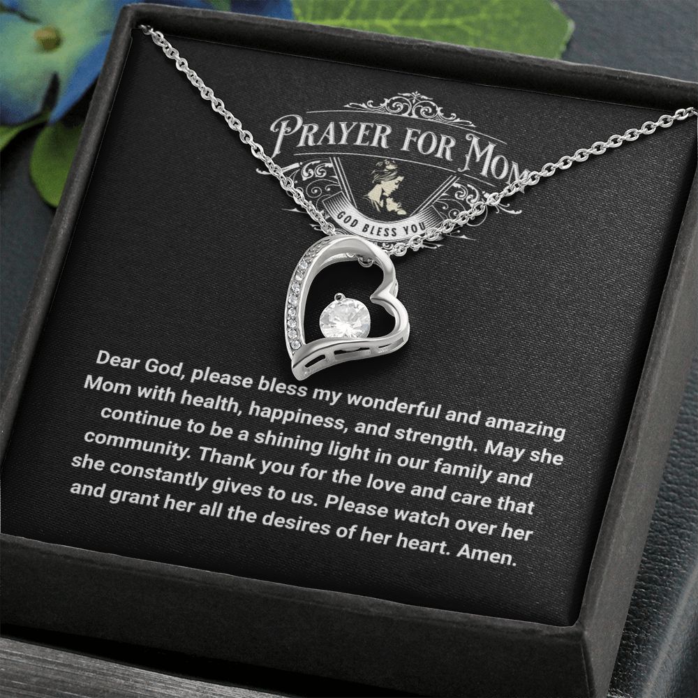 JGF Jewelry Gifts For Family Prayer For My Mom Single Heart Necklace