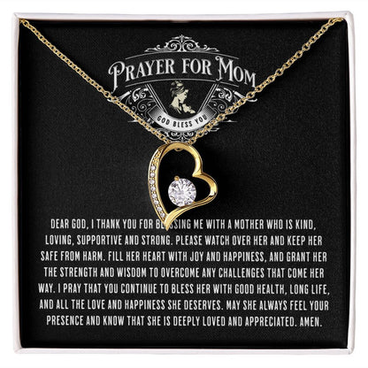 JGF Jewelry Gifts for Family | Simple Heart Pendant Necklace for Prayer for Mom from Daughter and Son In Law