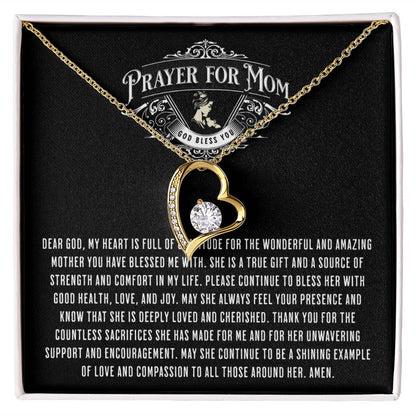 JGF Jewelry Gifts For Family Prayer For My Mom From Daughter One Heart Necklace