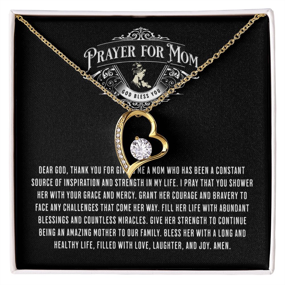 JGF Jewelry Gifts For Family Prayer For My Mom From Son One Heart Necklace