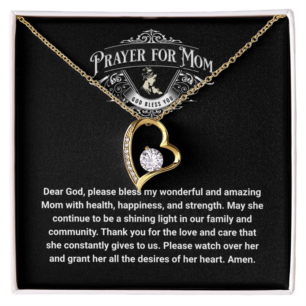 JGF Jewelry Gifts For Family Prayer For My Mom Single Heart Necklace