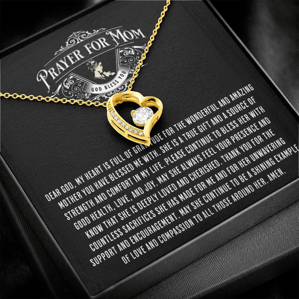 JGF Jewelry Gifts For Family Prayer For My Mom From Daughter One Heart Necklace