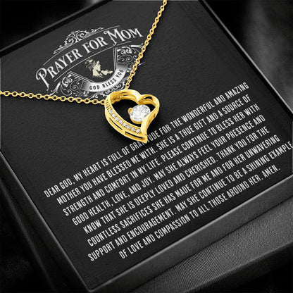 JGF Jewelry Gifts For Family Prayer For My Mom From Daughter One Heart Necklace