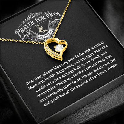 JGF Jewelry Gifts For Family Prayer For My Mom Single Heart Necklace