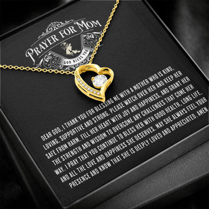 JGF Jewelry Gifts for Family | Simple Heart Pendant Necklace for Prayer for Mom from Daughter and Son In Law