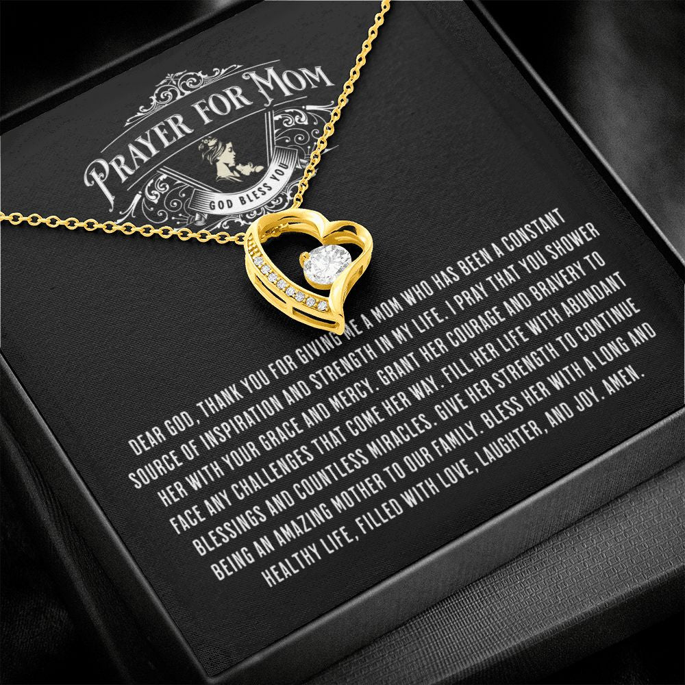 JGF Jewelry Gifts For Family Prayer For My Mom From Son One Heart Necklace