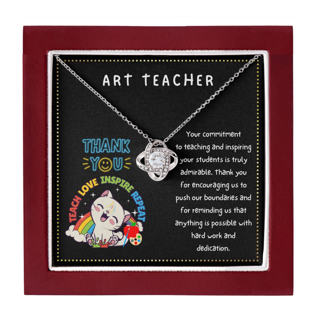 JGF Jewelry Gifts for Family Retired Retirement Thank You Card Art Teacher Gifts For Women