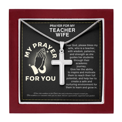 JGF Jewelry Gifts for Family Gifts For My Teacher Wife Simple Cross Necklace For Women