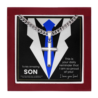 JGF Jewelry Gifts for Family To My Son Necklace From Mom