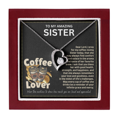 JGF Jewelry Gifts for Family I Love You Coffee Lover Sister Necklace from Brother