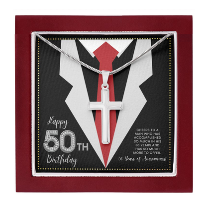 JGF Jewelry Gifts for Family 50th Birthday Card for Men