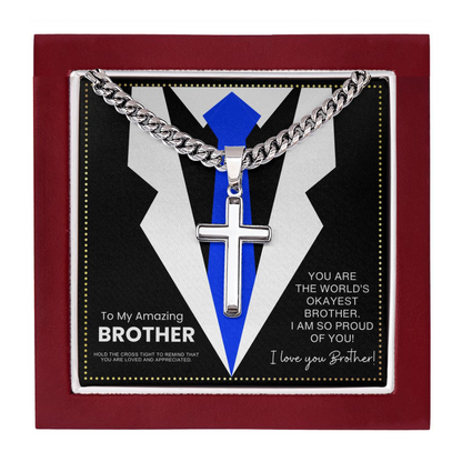 JGF Jewelry Gifts for Family Brother Stainless Steel Necklace For Men With Pendant